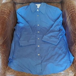 NWOT Blue 3/4 Sleeve Button-down Collared Shirt